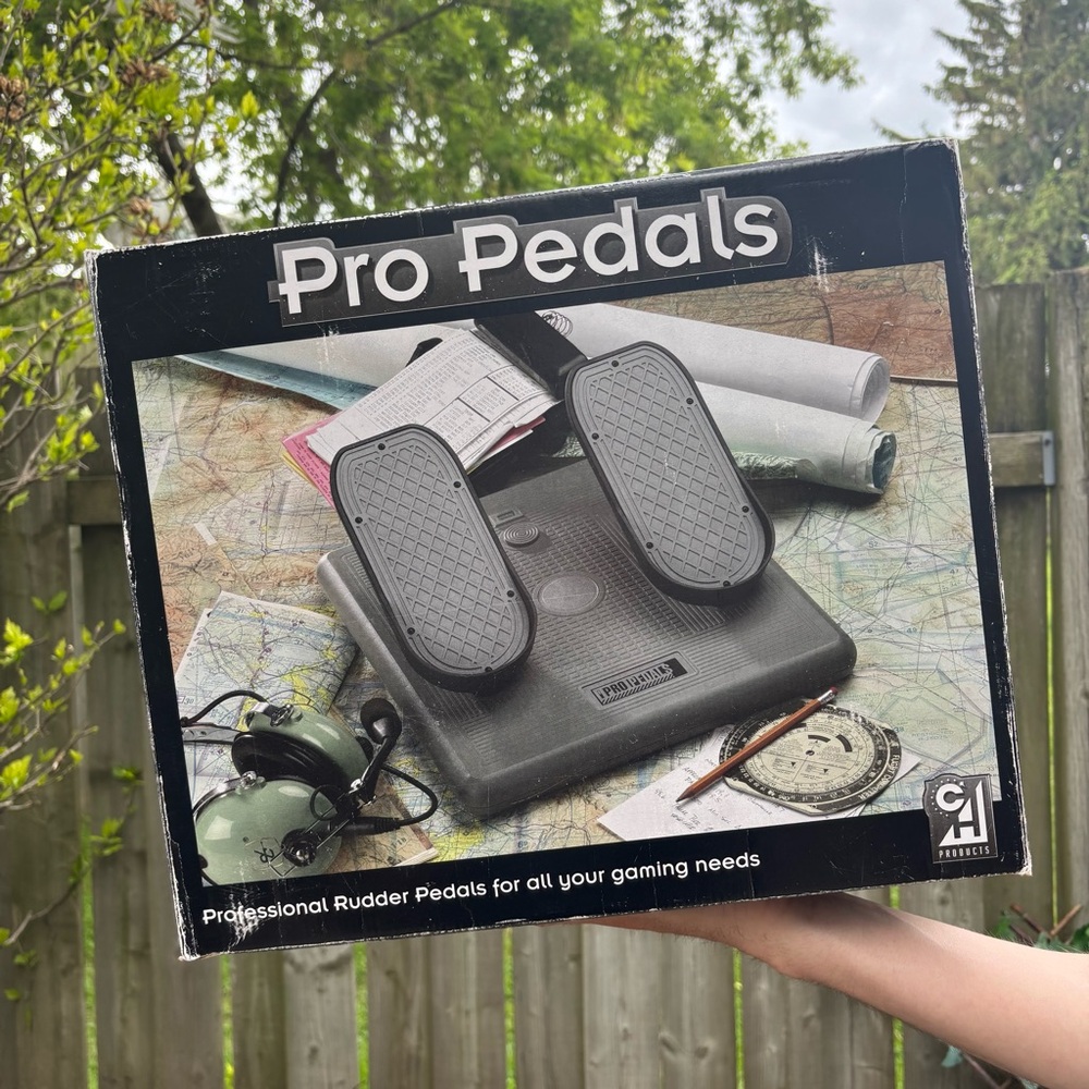 CH Products Pro Rudder Pedals USB Game Controller Flight Simulator Pedals